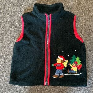 Perfectly Dressed 4T Fleece embroidered vest